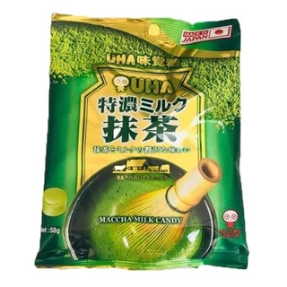 Kẹo sữa trà xanh UHA Tokuno 58g Daiso Japan