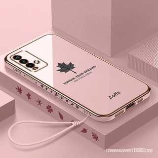 Ốp điện thoại viền dẻo họa tiết lá phong thời trang thích hợp cho Redmi 9T