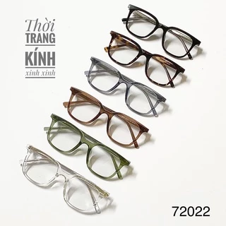 Gọng kính cận  unisex 72022_ Càng kính cốt kim loại chất Acetate dày dặn, cứng cáp