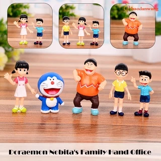 Set 5 mô hình đồ chơi nhân vật hoạt hình doraemon độc đáo trang trí nội thất