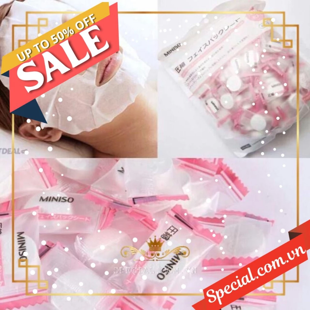 👑 Mặt Nạ Giấy Nén Miniso Nhật Bản cấp ẩm thải độc 🍀 Special.com.vn 👑