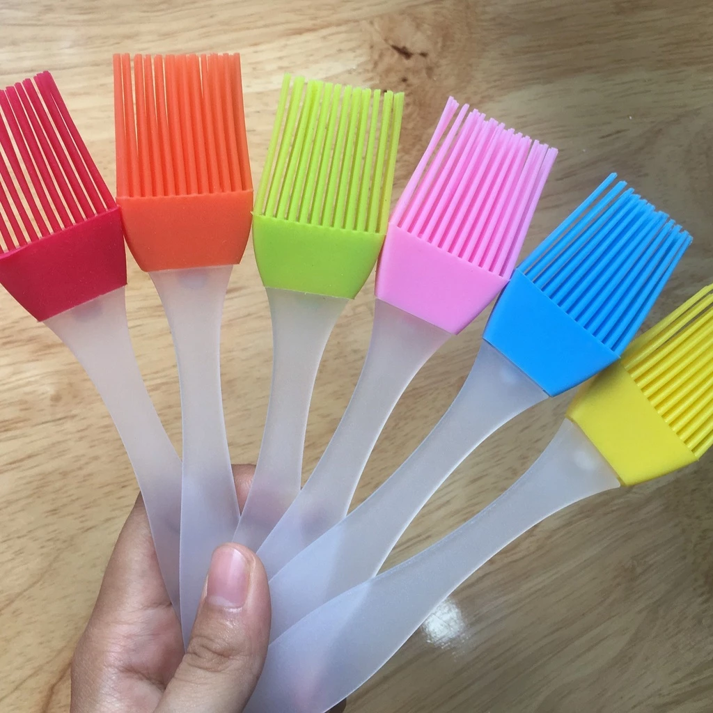 Combo 2 chổi silicon quét dầu ăn. Cọ silicon quét bơ, quét sốt làm bánh