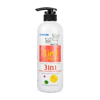 FORCANS Dầu tắm dành cho chó mèo 3 in 1 550ml - Petemo Pet Shop