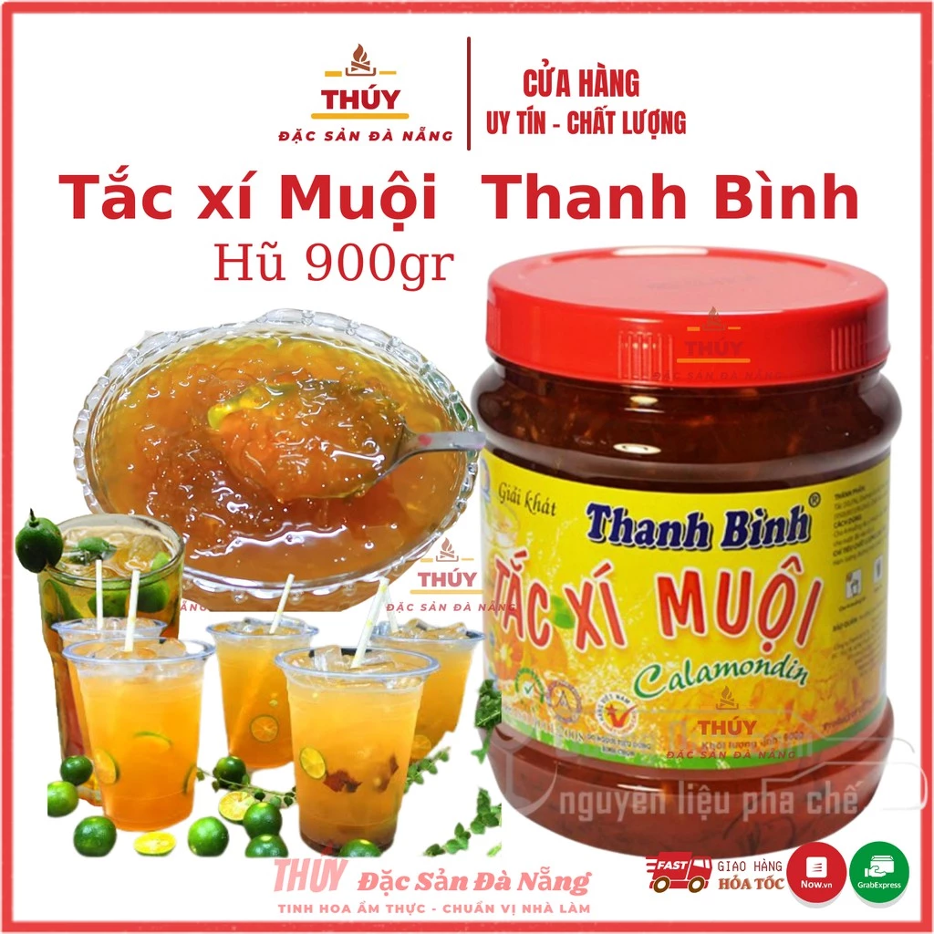 Tắc xí muội Thanh Bình hũ 900gr - Nguyên liệu pha chế ngon cho Các loại thức uống - trà chanh - trà tắc