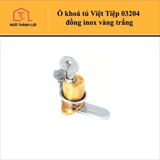 Ổ khoá tủ Việt Tiệp 03204 đồng inox vàng trắng