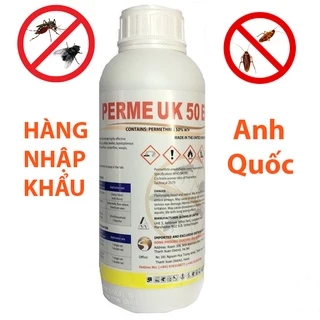 Thuốc Diệt Muỗi, Diệt Gián, Diệt Ruồi Perme UK 50EC Chai 1 Lít Nhập khẩu Anh Quốc Số 1 Thế Giới