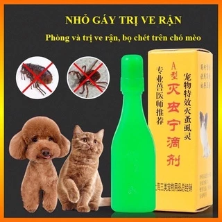 Thuốc Trị Ve Rận Bọ Chét Nhỏ Gáy Chó Mèo hiệu quả