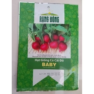 Hạt giống củ cải đỏ Baby Rạng Đông  gói 2g