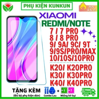 Kính Cường Lực TRONG SUỐT XIAOMI REDMI / NOTE 7/8/9/9S/10/10S/11/11s/PRO/MAX/5G/K20/K30/K40/K20 PRO/K30 PRO/K40 PRO