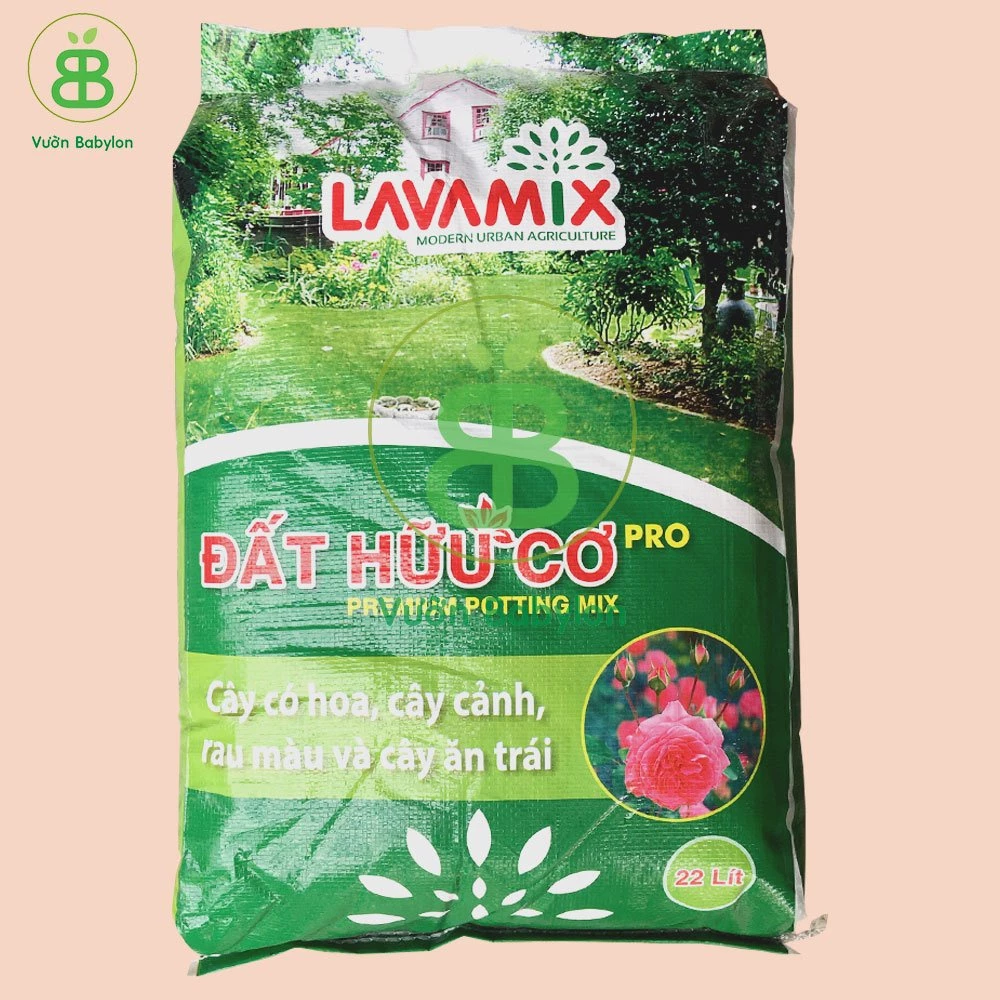 Đất Hữu Cơ Dinh Dưỡng Lavamix Pro Bao 22 Lít - Đất Sạch Trồng Rau