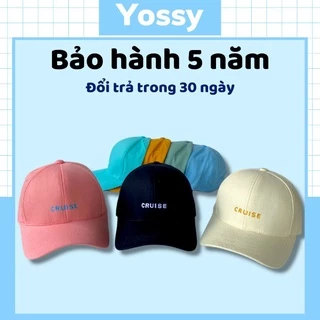 Mũ lưỡi trai Nam Nữ Yossy thêu chữ Cruise phong cách Hàn Quốc ❤ Nón kết Kaki unisex cao cấp