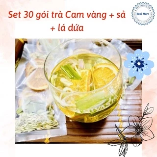 Set 30 gói trà Cam vàng + sả + lá dứa - Đẹp da, giảm cân, tốt cho sức khỏe