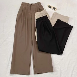 Quần Vải Nữ TIPI PANTS Ống Rộng Thiết Kế Basic Tone Màu Vintage style Ulzzang