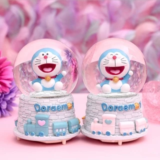 DORAEMON Quả Cầu Pha Lê Có Hộp Phát Nhạc Và Đèn Phát Sáng Xinh Xắn Phuong decor