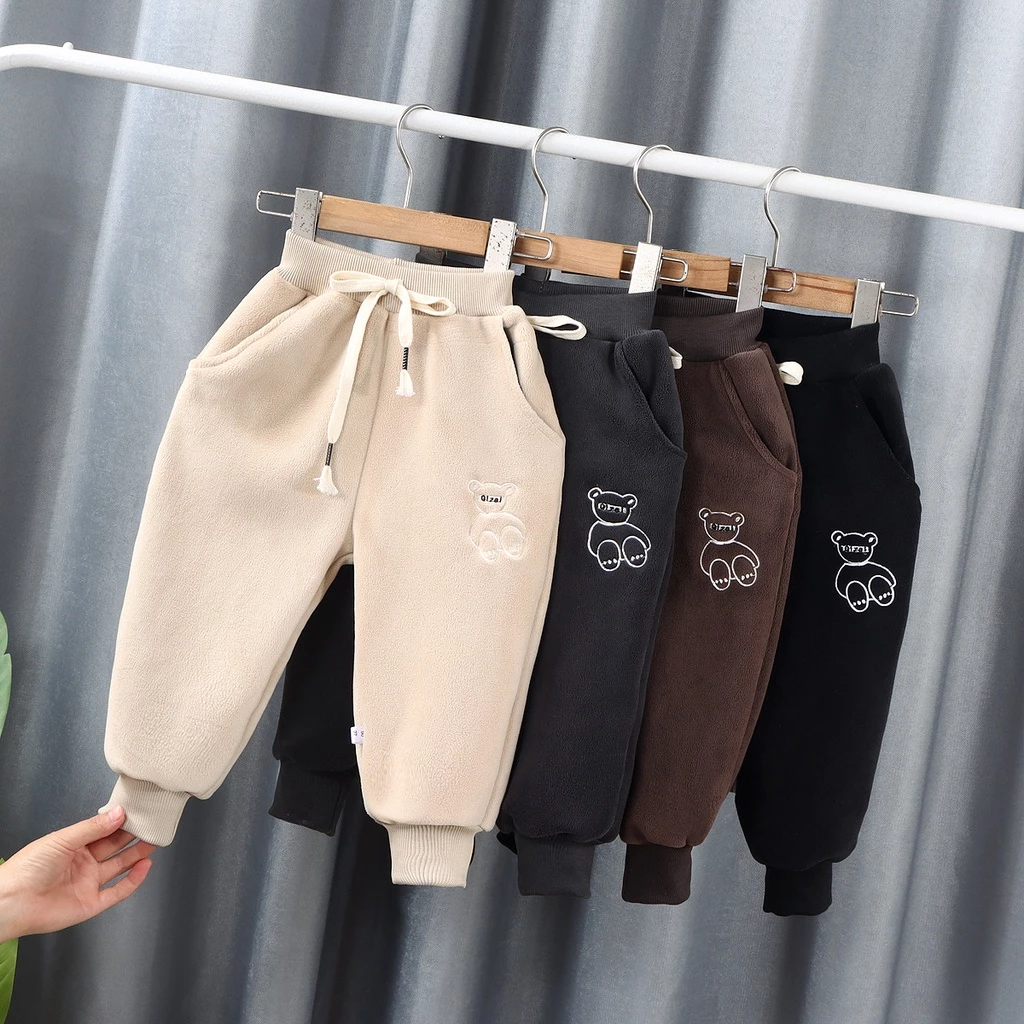 Quần Legging Hai Mặt Lót Lông Cừu Dày Dặn Ấm Áp Thời Trang Thu Đông Cho Bé 70-140cm