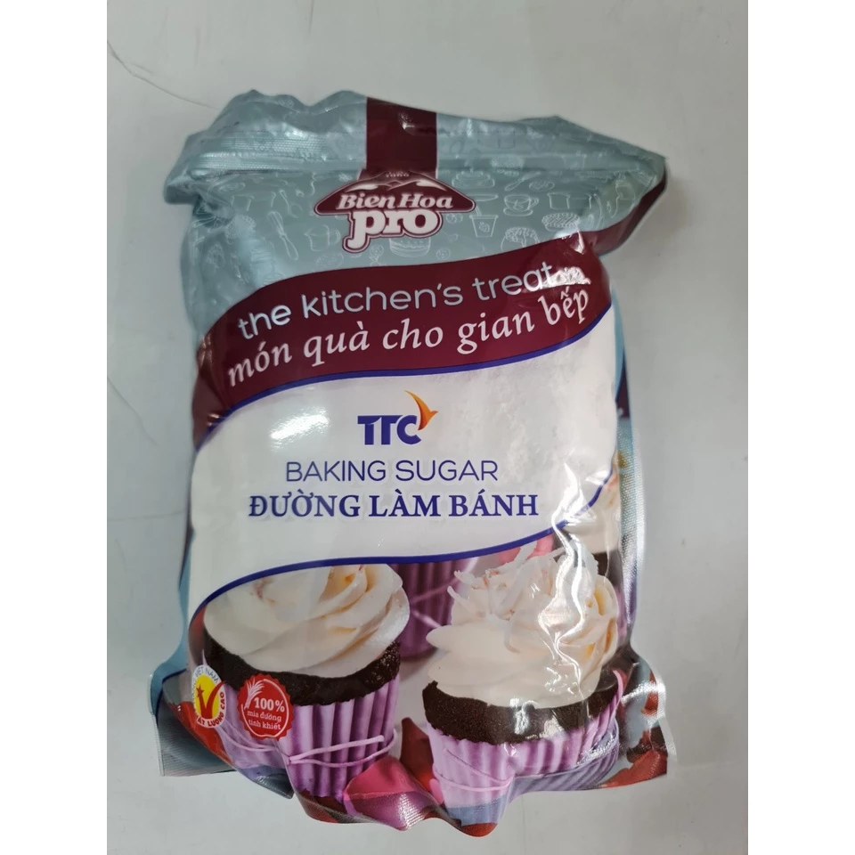 [Gói 1 Kg] ĐƯỜNG XAY LÀM BÁNH [VN] BIÊN HÒA Pro Baking Sugar (halal) (bph-hk)