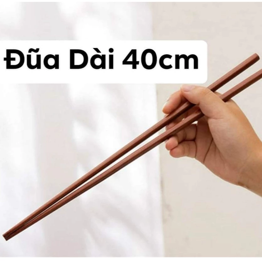 Đũa Dài 42cm Nấu Ăn Gỗ Cánh Gà Chống Mốc