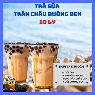 sét trà sữa/sét trà sữa trân châu đường đen/nguyên liệu làm trà sữa(10 ly)