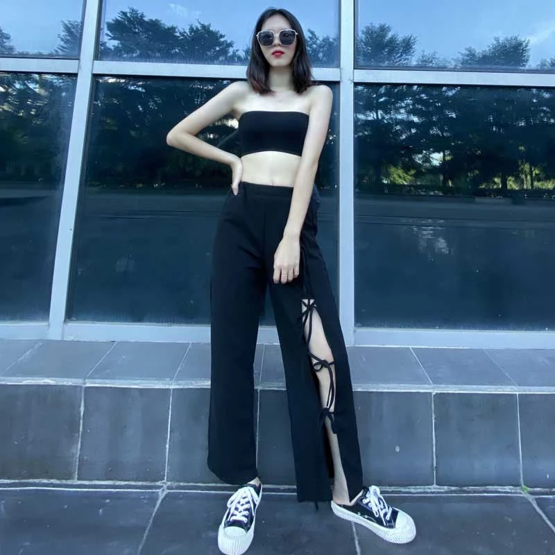 quần múa cổ trang xẻ dây nơ đủ size 45-100kg