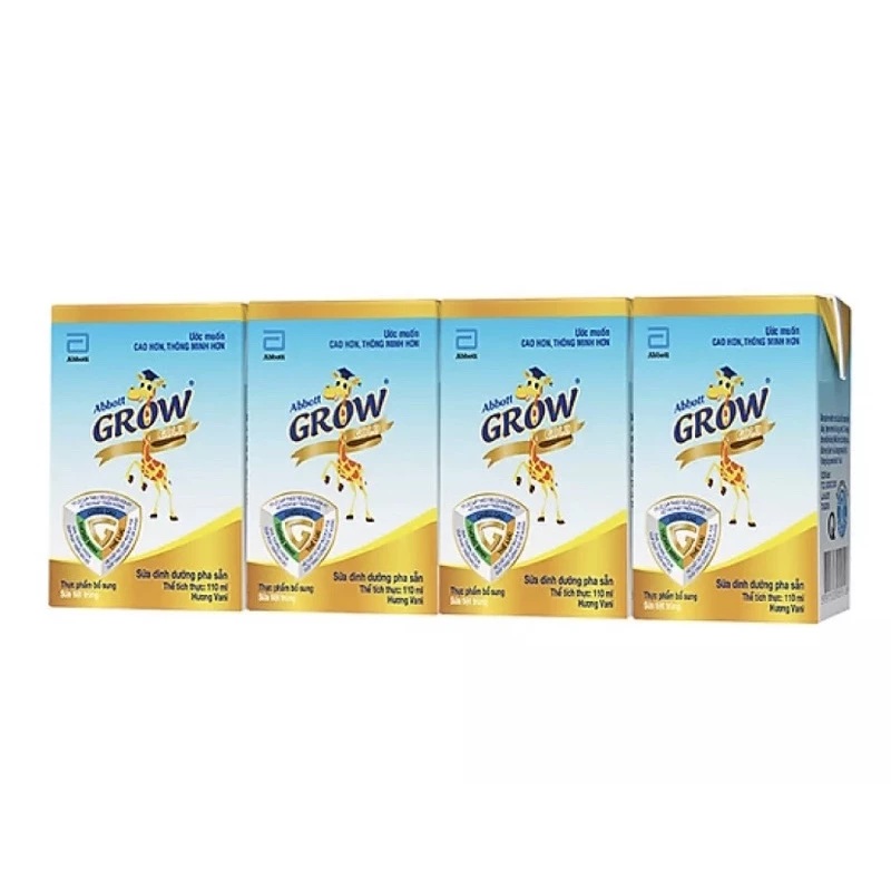 [Date T12/24] Lốc 4 hộp sữa Abbott Grow 110ml