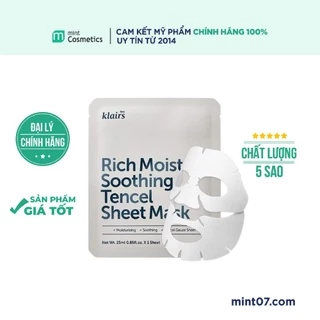 Miếng Mặt Nạ Klairs Rich Moist Soothing Tencel Sheet Mask 25ml