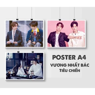 Poster A4 + ép nhựa Vương Tiêu (Vương Nhất Bác + Tiêu Chiến) theo yêu cầu