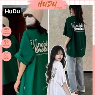 Áo Thun 3158 Cotton Khô Nam Nữ Tay Lỡ Unisex Hình In 2 Mặt Under