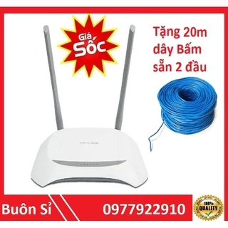 Combo Modem wifi Tplink 842n đã qua sử dụng + 20m dây mạng bấm sẵn 2 đầu mạng