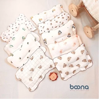 Gối Lõm Xô Muslin BOONA Chống Méo Đầu Cho Bé