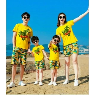 áo đi biển gia đình ,áo đi biển đôi nam nữ, áo đi biển đồng phục đủ size 100 kí chất cotton mịn đẹp [GIÁ SĨ]