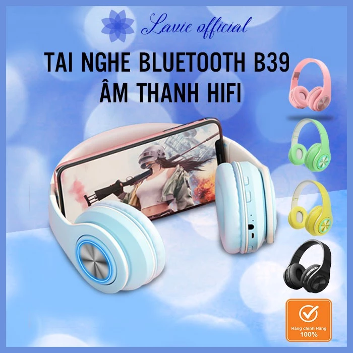 Headphone Bluetooth Chụp Tai LAVIE Âm Thanh Sống Động| Tai Nghe Chụp Tai Gaming Có Mic, Âm Bass Mạnh Chiến Game Cực Chất
