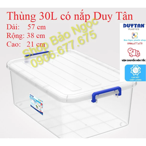 Thùng nhựa đựng đồ Duy Tân 30L