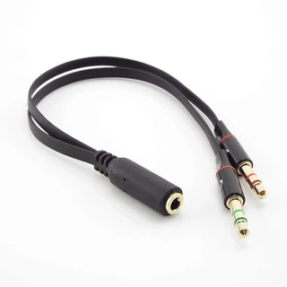 Cáp Chia Chữ Y Mic 3.5mm Sang 2 ĐầU CắM Chuyên DụNg Cho Tai Nghe / Laptop / PC