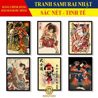 [21-40] Mẫu Tranh Samurai Trang Trí Nhà Hàng, Tiệm Xăm Tattoo Phong Cách Nhật Bản