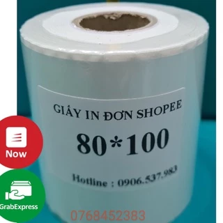 Tem nhiệt 80x100 - DECAL nhiệt 8x10cm in nhãn, in vận đơn CUỘN 30M sử dụng cho máy khổ K80