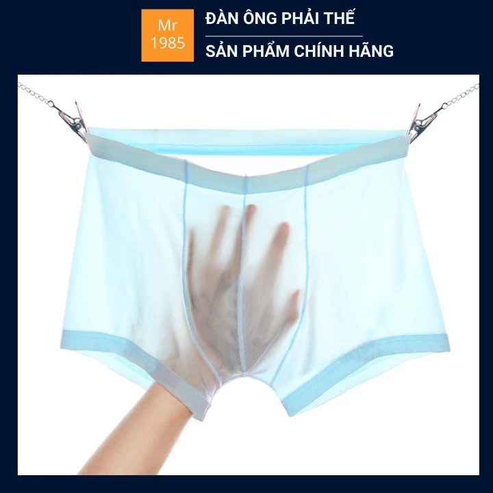 [mua từ video giảm đến 50%]  Quần sịp boxer quần lót nam mỏng mát co giản tốt trong suốt thoáng khí cực tốt Mr1985 đàn ô