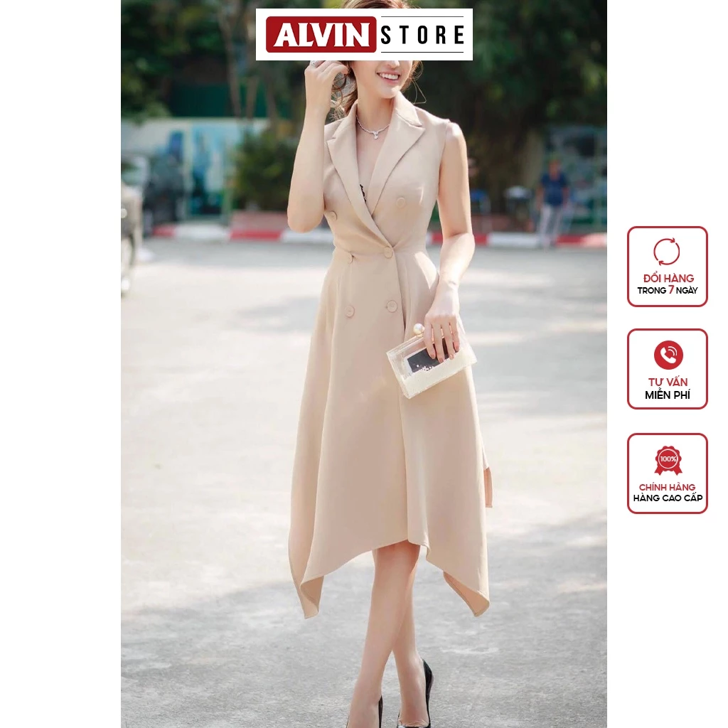 Đầm Xoè Vest Kiểu Đuôi Cá Sang Trọng Alvin Store 0757