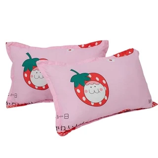 (Siêu đẹp) 🐸 Vỏ gối kê đầu Nguyệt Ánh Bedding cotton poly 🐸 Áo bọc gối nằm họa tiết đẹp kích thước 45x65 cm mẫu Dâu nhật