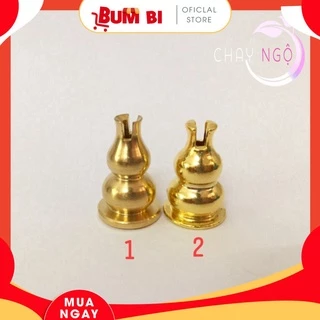 ✨[ SIÊU SALE ] Chân đế cắm nhang hồ lô, để nhang khoanh xông lư bằng đồng và composit - BUMBI