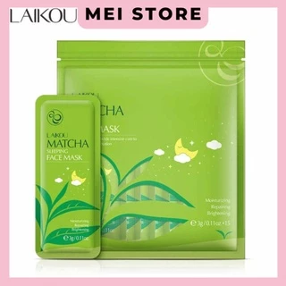 Bịch 15 Miếng Mặt Nạ Ngủ Trà Xanh Matcha Mud Mask Laikou