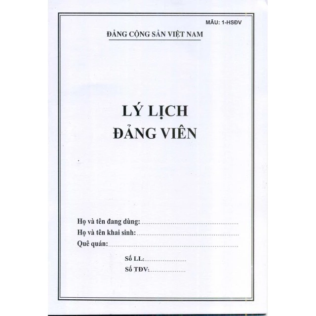 Lý lịch đảng viên