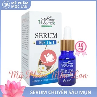 Serum ngừa mụn, dưỡng trắng, giảm nhờn và mịn da 4 in 1- Serum Hương Thảo Mộc 10ml- Mỹ phẩm Mộc Lan - SHTMMUN10