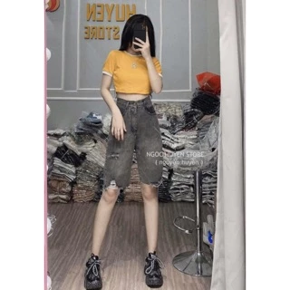 🌪Quần Jeans Ngố Xám Rách