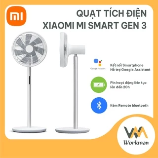 Quạt Tích Điện Thông Minh Xiaomi Gen 3 - Mi Smart Standing Fan 3 - Bản Quốc Tế - HÀNG CHÍNH HÃNG