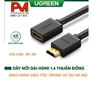 [Mã ELMS10 giảm 6% đơn 50K] Cáp nối dài Hdmi 0.5m 1m 2m cao cấp Ugreen 10140 10141 10142 hỗ trợ 3D 4K - Hàng Chính Hãng