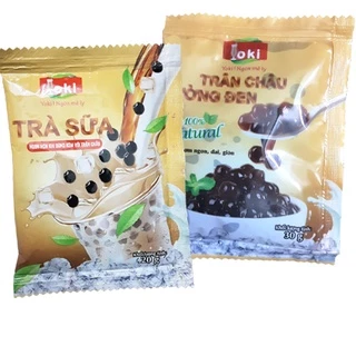 Set trà sữa trân châu đường đen Yoki 50g (dùng thử)