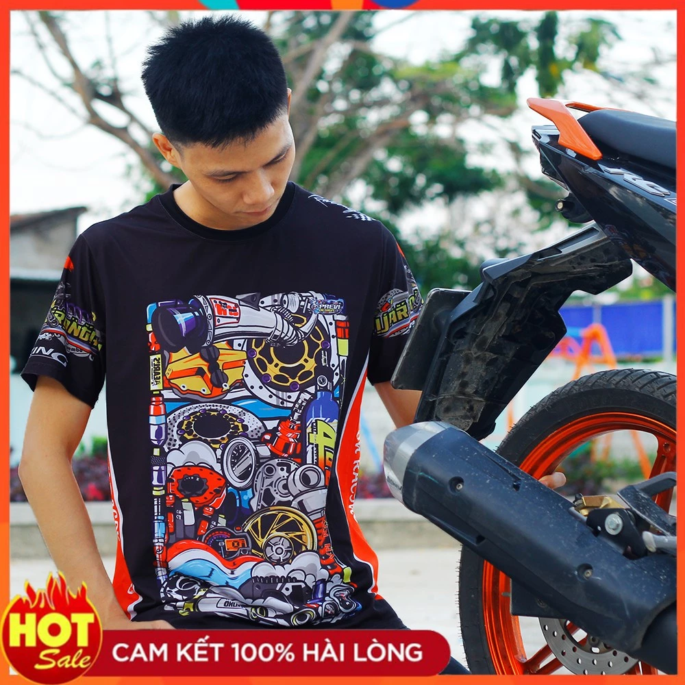 Áo Thun Xe Đua Racing Boy Việt Nam Chibi 3D Mực chuẩn không lem ⚡ FREESHIP ⚡