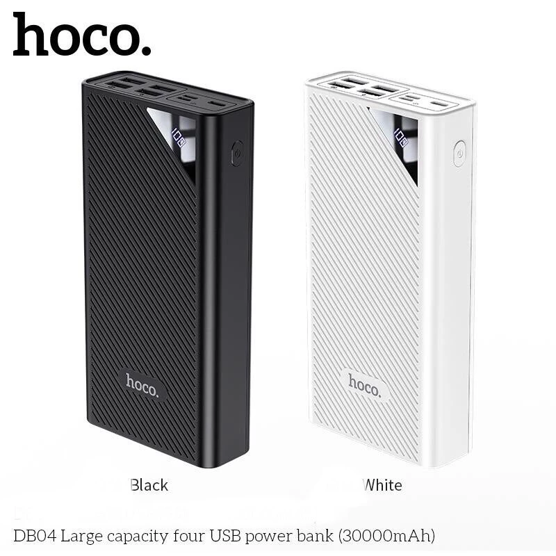 Sạc dự phòng 30000mah chính hãng Hoco DB04 hỗ trợ 4 cổng sạc