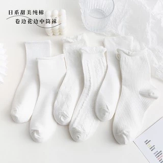 Vớ tất trắng Ulzzang Lolita xinh lung linh hàng Quảng Châu 1203