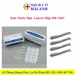 Kim Chích Mụn  Lancets Hộp 200 Chiếc